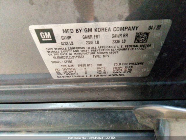 KL4MMDSL2LB119563 Buick Encore Gx Select