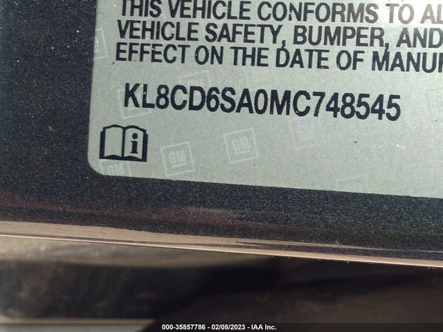 Chevrolet SPARK 1LT 2021 KL8CD6SA0MC748545 Image 9
