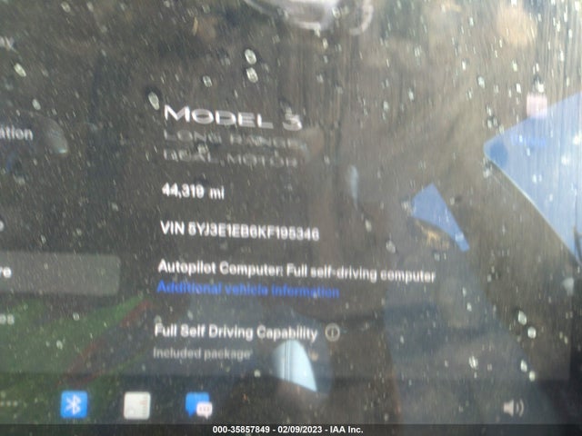 Tesla Model 3 Long Range/performance 2019 5YJ3E1EB6KF195346 Image 7