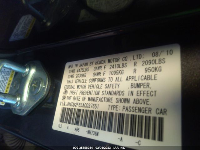 JH4CU2F65AC037651 Acura TSX
