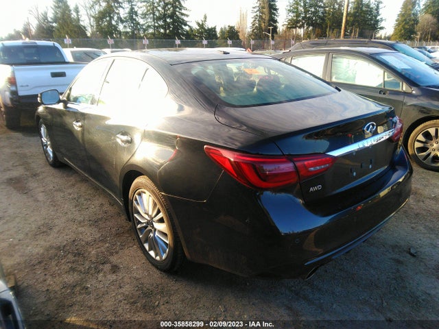 2021 Infiniti Q50 3.0t Luxe მანქანა იყიდება აუქციონზე, vin: JN1EV7BR3MM754104, აუქციონის ნომერი: 35858299