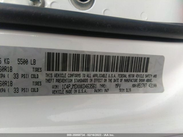 1C4PJMDXXKD463561 Jeep Cherokee Limited