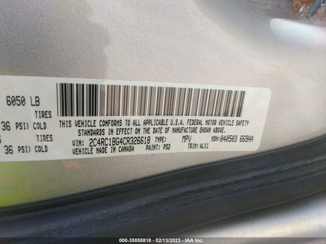 2C4RC1BG4CR326618 Chrysler Town & Country Touring