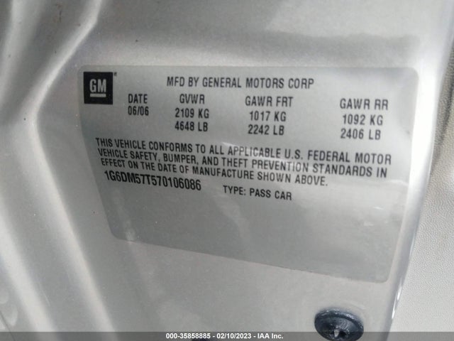 1G6DM57T570106086 Cadillac CTS