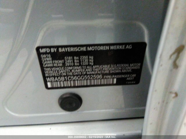 WBA5B1C56GG552596 BMW 5 Series 535i