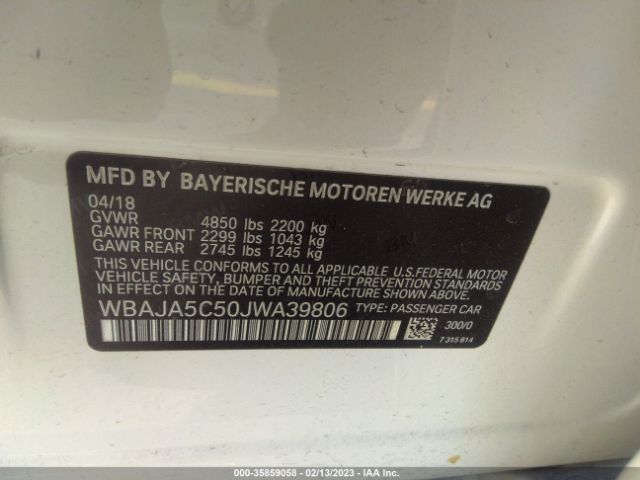 WBAJA5C50JWA39806 BMW 5 Series 530i
