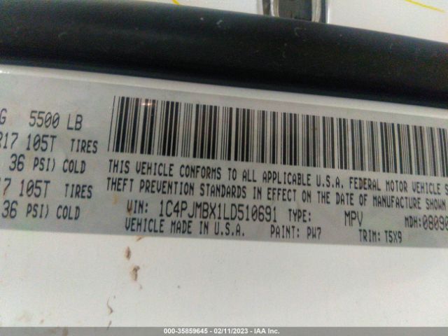 1C4PJMBX1LD510691 Jeep Cherokee Trailhawk