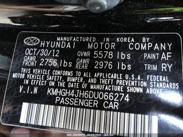 Hyundai Equus Ultimate 2013 KMHGH4JH6DU066274 Image 10