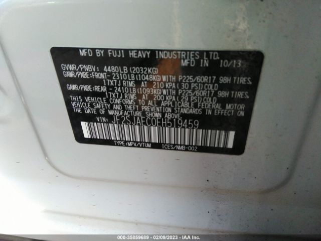 JF2SJAEC0EH519459 Subaru Forester 2.5i Premium