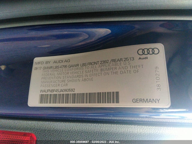 WAUFNBF45JA060592 Audi A4 Prestige