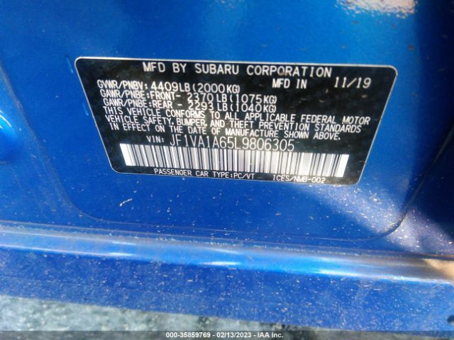 JF1VA1A65L9806305 Subaru WRX
