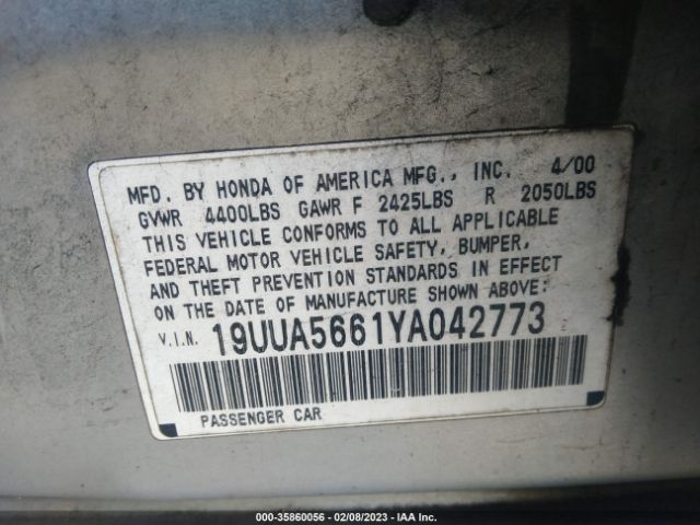 19UUA5661YA042773 Acura TL
