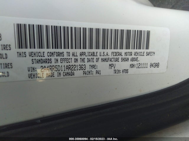 Chrysler Town & Country 2010 2A4RR5D11AR221363 Image 10