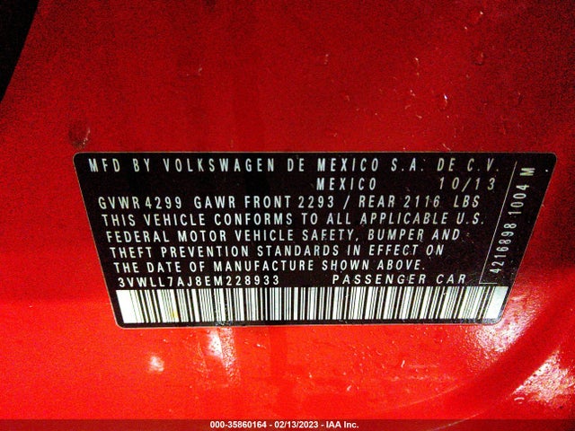 3VWLL7AJ8EM228933 Volkswagen Jetta Sedan Tdi