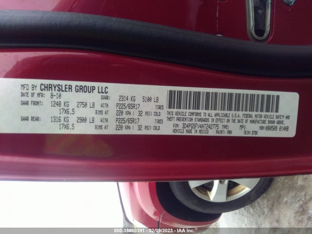Dodge Journey Sxt 2010 3D4PG5FV4AT242775 Image 10