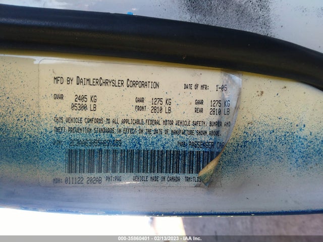 2C3AA63H95H631259 Chrysler 300 300c