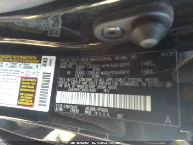 2021 Toyota Sienna, VIN: 5TDYRKEC3MS019992