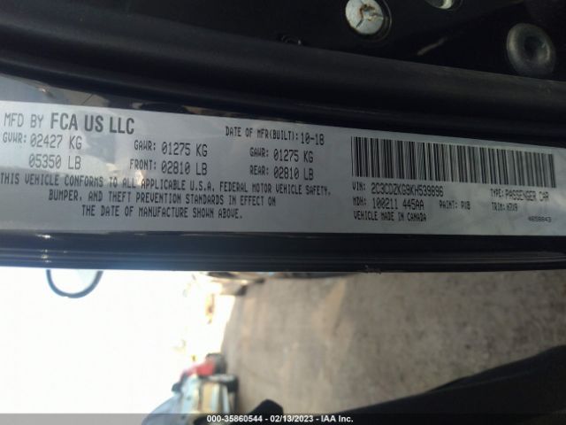 2C3CDZKG9KH539896 Dodge Challenger Gt
