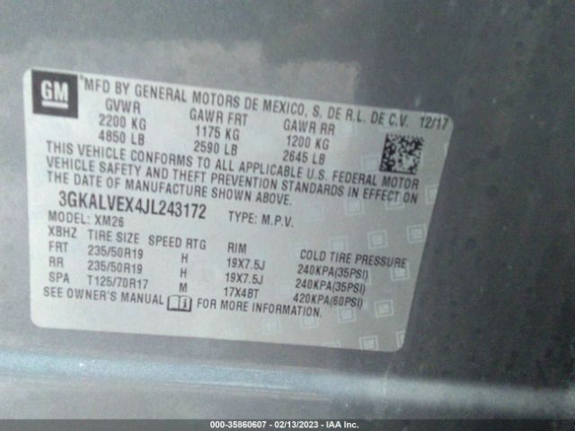 3GKALVEX4JL243172 GMC Terrain Slt