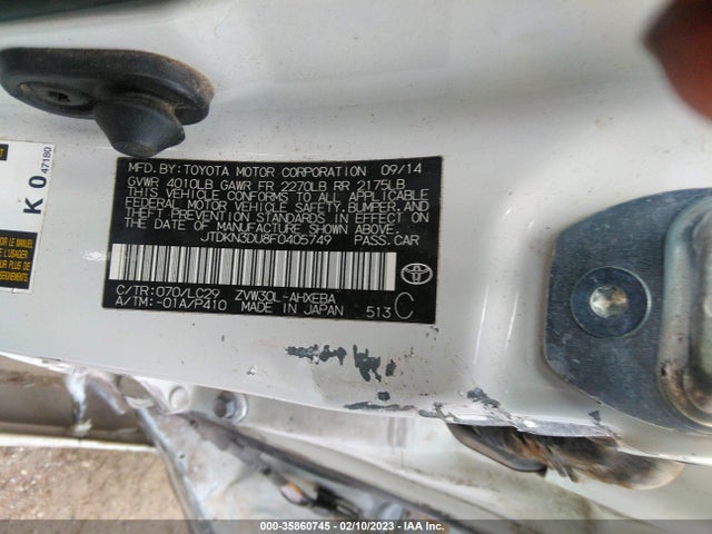 Toyota Prius Four 2015 JTDKN3DU8F0405749 Image 10