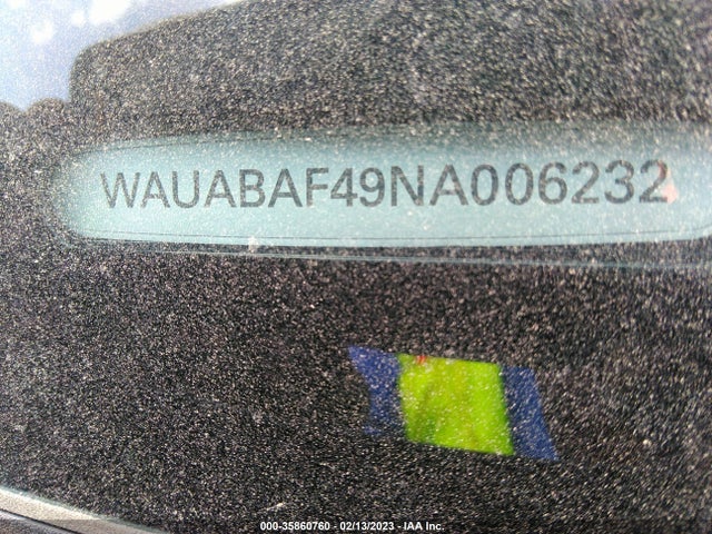WAUABAF49NA006232 Audi A4 Sedan Premium