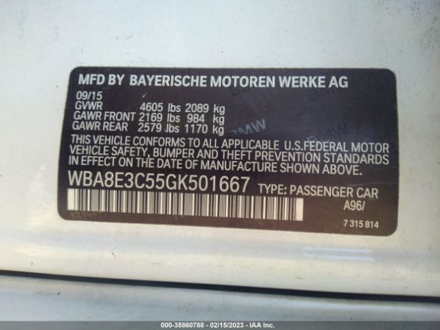 WBA8E3C55GK501667 BMW 3 Series 328i Xdrive