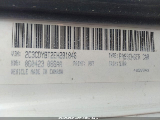 Dodge Challenger Shaker Pkg 2014 2C3CDYBT2EH281846 Image 9