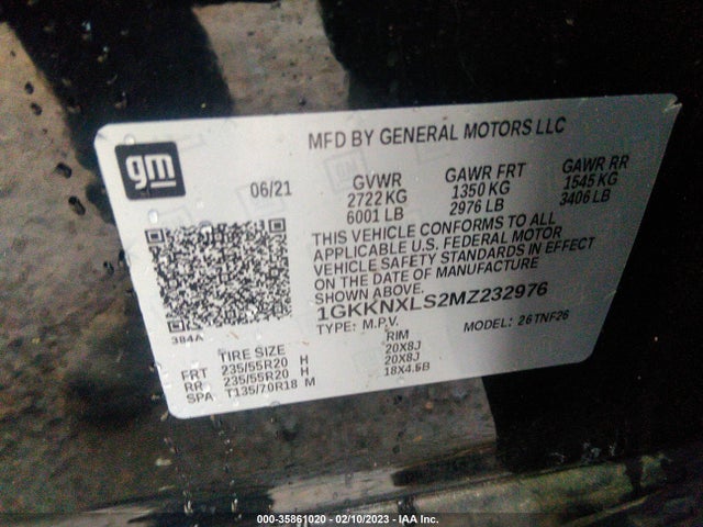 2021 GMC Acadia, VIN: 1GKKNXLS2MZ232976
