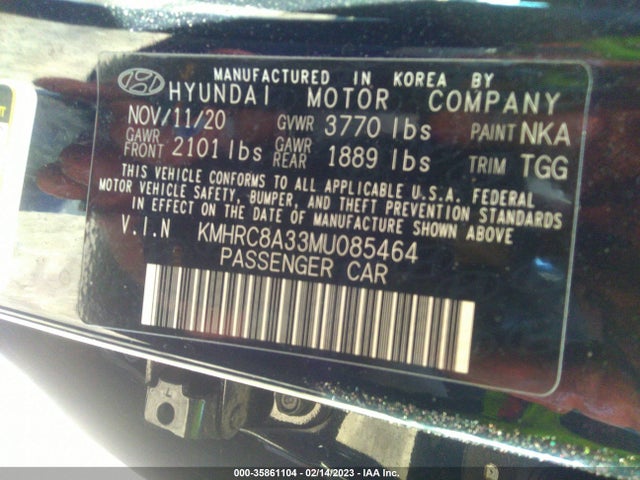 2021 Hyundai Venue, VIN: KMHRC8A33MU085464