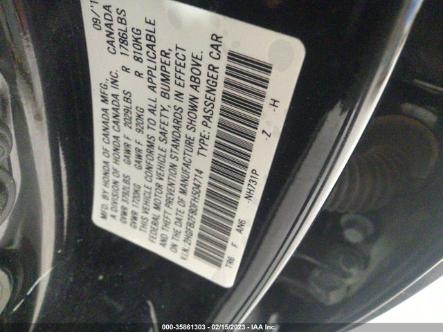 Honda Civic Sedan Ex 2015 2HGFB2F80FH504714 Image 9