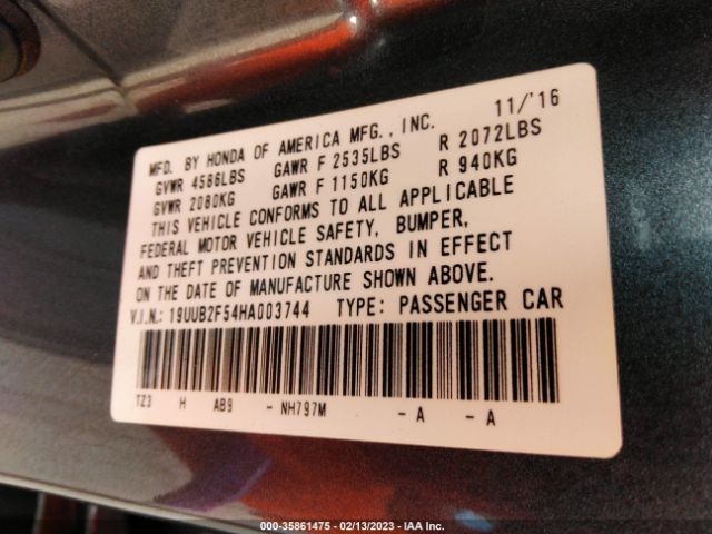 19UUB2F54HA003744 Acura Tlx V6 W/technology Pkg