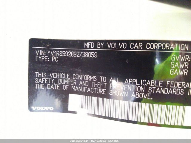 YV1RS592892738059 Volvo S60 2.5T