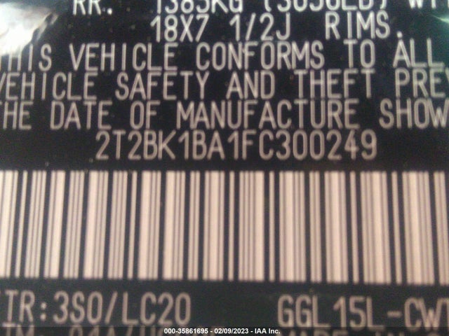 Lexus RX 350 2015 2T2BK1BA1FC300249 Image 10