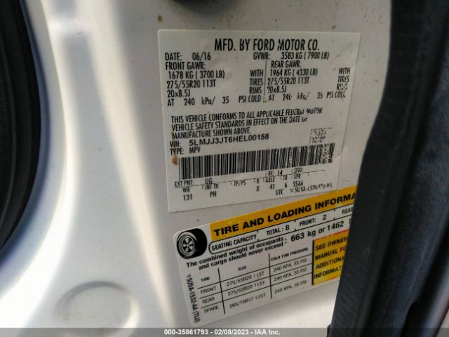 5LMJJ3JT6HEL00158 Lincoln Navigator L Select