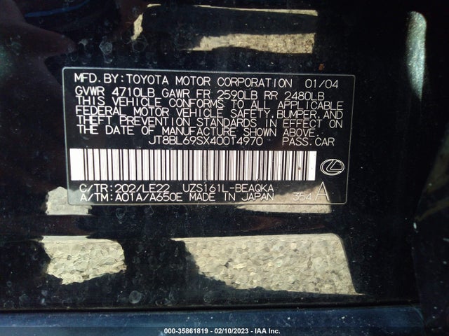 Lexus GS 2004 JT8BL69SX40014970 Image 10