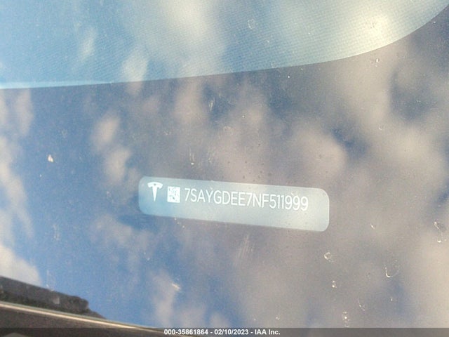 Tesla Model Y Long Range 2022 7SAYGDEE7NF511999 Image 10