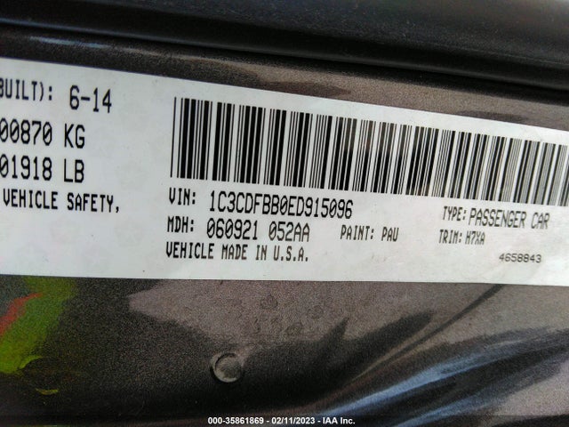 Dodge DART SXT 2014 1C3CDFBB0ED915096 Image 10