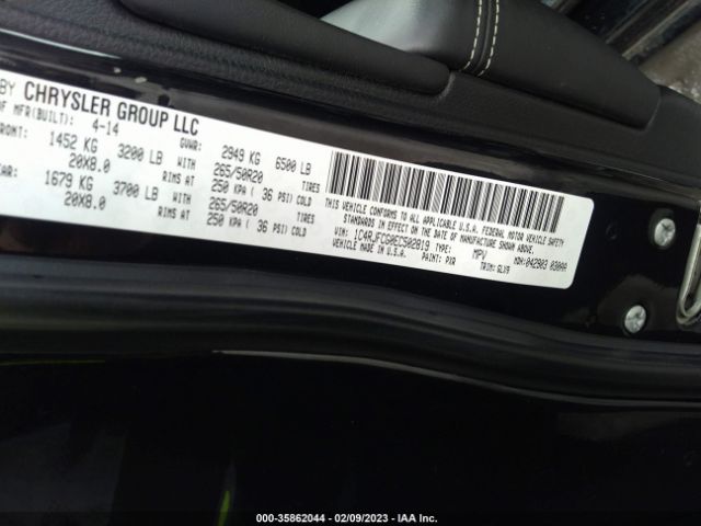1C4RJFCG0EC502819 Jeep Grand Cherokee Overland