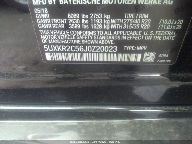 BMW X5 Sdrive35i 2018 5UXKR2C56J0Z20023 Image 9