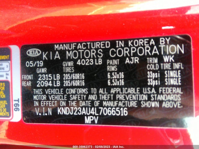 KIA SOUL S 2020 KNDJ23AU4L7066516 Image 9