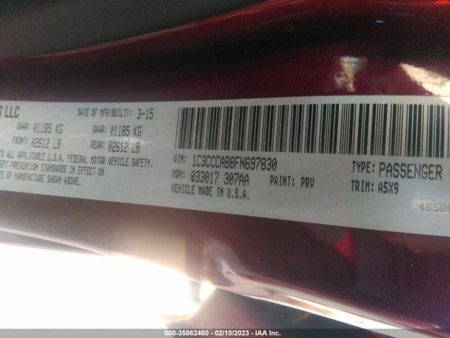 Chrysler 200 Limited 2015 1C3CCCAB8FN697830 Image 10