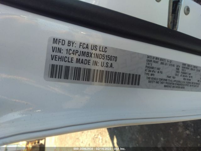 1C4PJMBX1ND515070 Jeep Cherokee Trailhawk