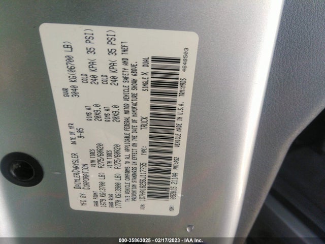 Dodge Ram 1500 Slt 2006 1D7HA18256J117755 Image 10