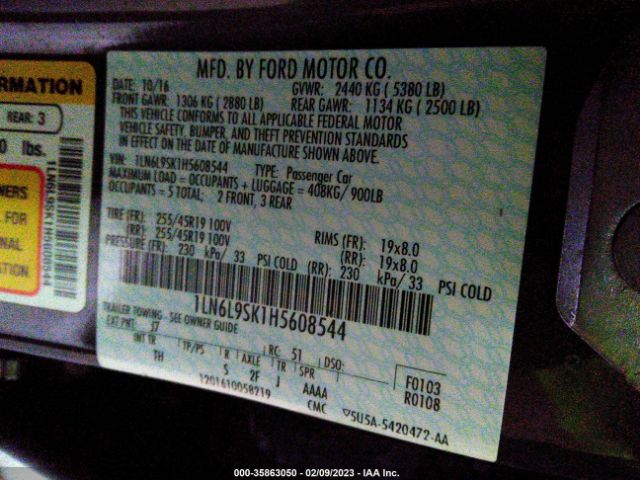 1LN6L9SK1H5608544 Lincoln Continental Select