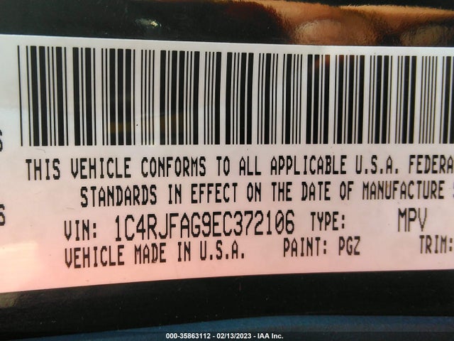 1C4RJFAG9EC372106 Jeep Grand Cherokee Laredo