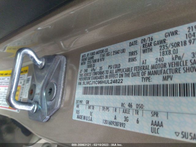 5LMCJ1C96HUL24822 Lincoln Mkc Premiere