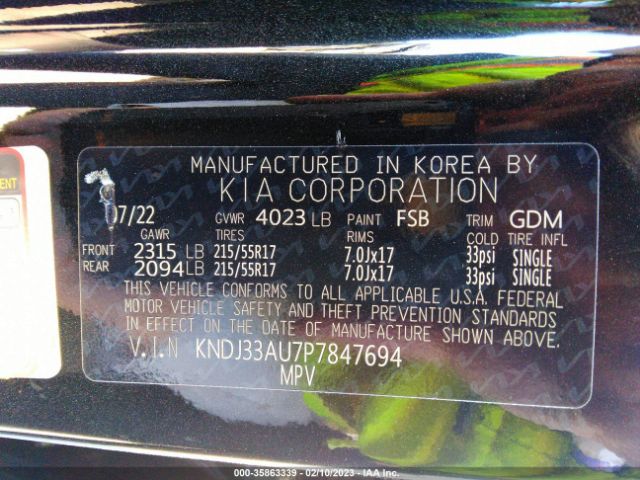 KNDJ33AU7P7847694 KIA SOUL EX