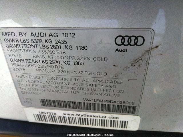 WA1LFAFP9DA028069 Audi Q5 Premium Plus