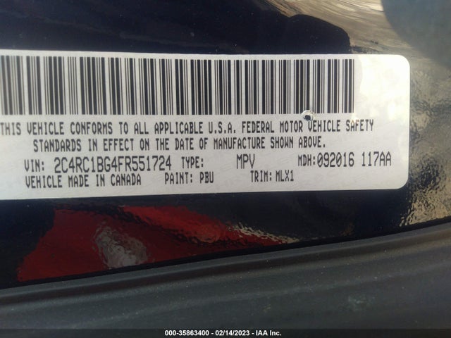 2C4RC1BG4FR551724 Chrysler Town & Country Touring