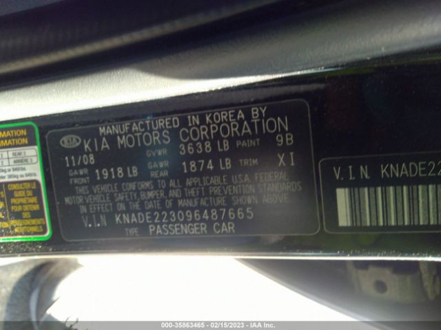 KNADE223096487665 KIA RIO LX
